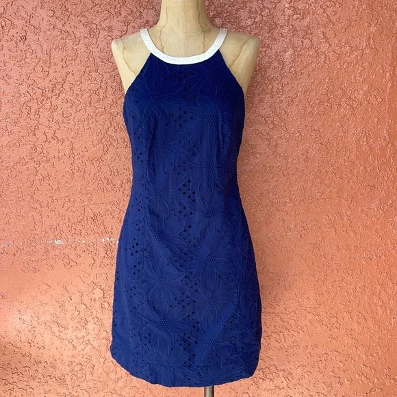 Lilly Pulitzer Pearl Navy Shift Dress - Picture 2 of 6